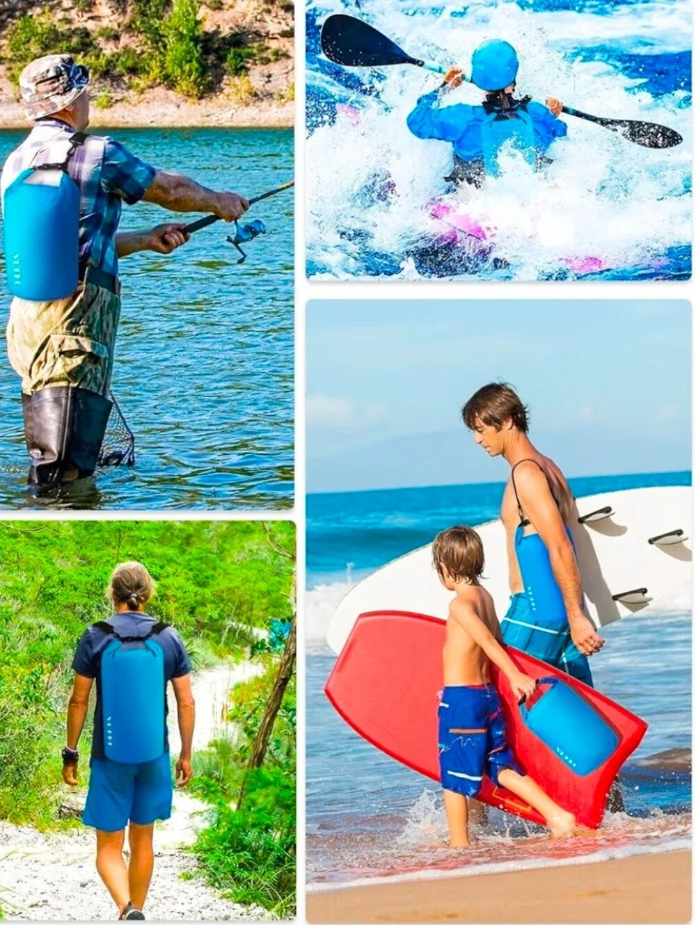HEETA Waterproof Lightweight Roll Top Dry Bag Multi Size 5L